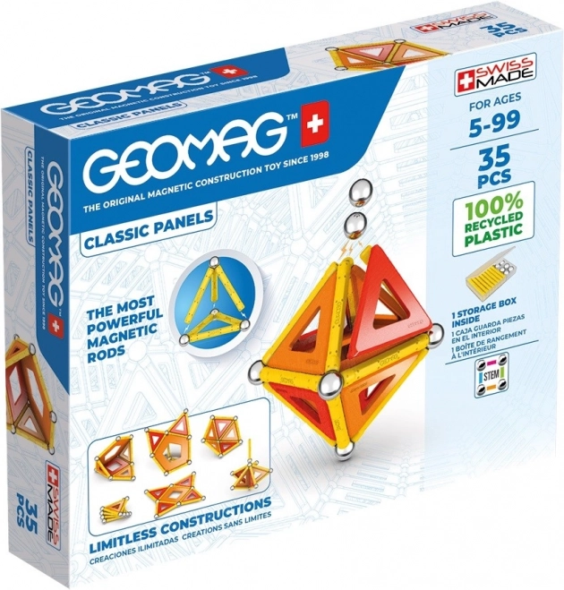 GEOMAG set de construcție magnetică classic panels, 35 piese