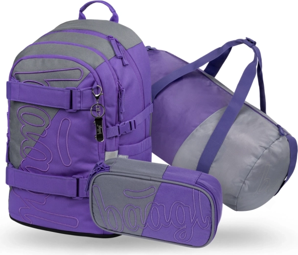 Set școlar Baagl 3 piese Skate Dual – rucsac, penar și geantă sport pliabilă GRS