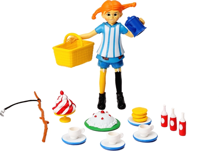 Pippi Șosețica – figurină cu accesorii – petrecere cu ceai