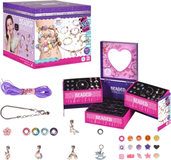 Set pentru realizarea bijuteriilor într-o casetă de bijuterii cu oglindă