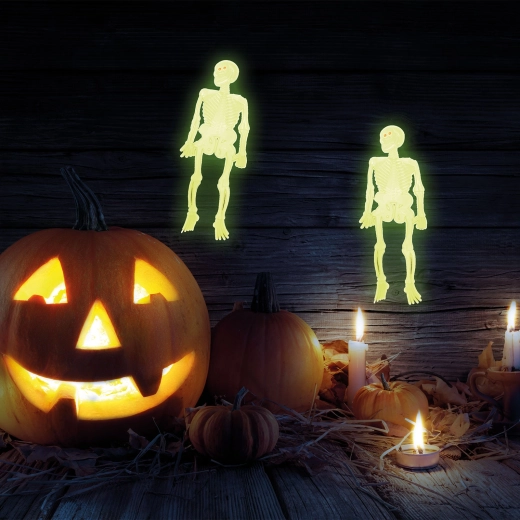 Set de schelete fosforescente – decorațiune de Halloween, 10 buc.