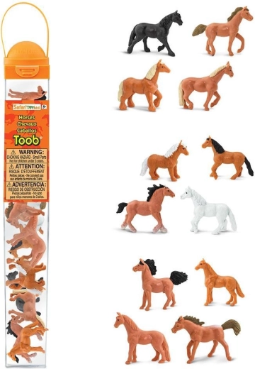 Safari Ltd. Toobs tub cu figurine de cai (12 buc.)