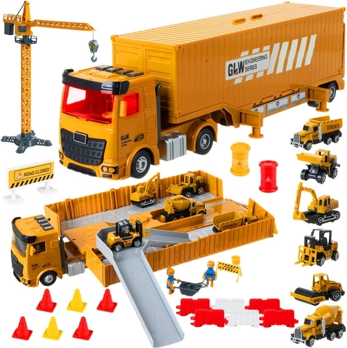 Iso Trade camion de construcții cu macara și accesorii