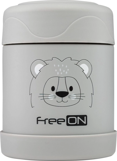 Termos din oțel inoxidabil pentru mâncare FreeON, 350 ml, gri