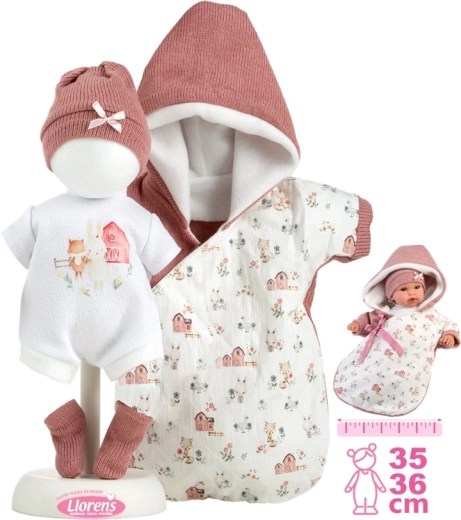 Llorens hăinuțe pentru păpușă New Born 35–36 cm cu accesorii
