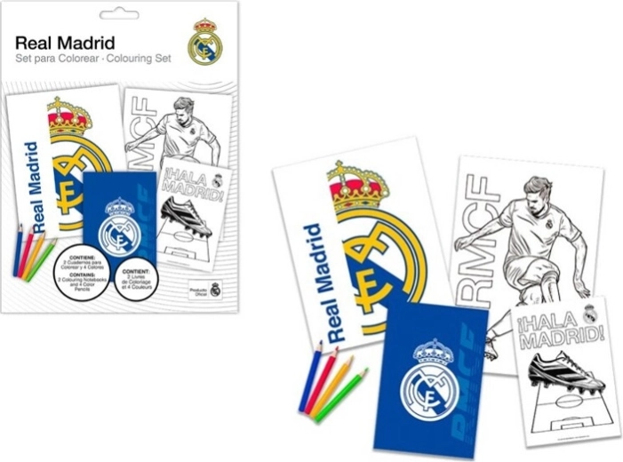 Carte de colorat cu carioci REAL MADRID – set creativ pentru copii
