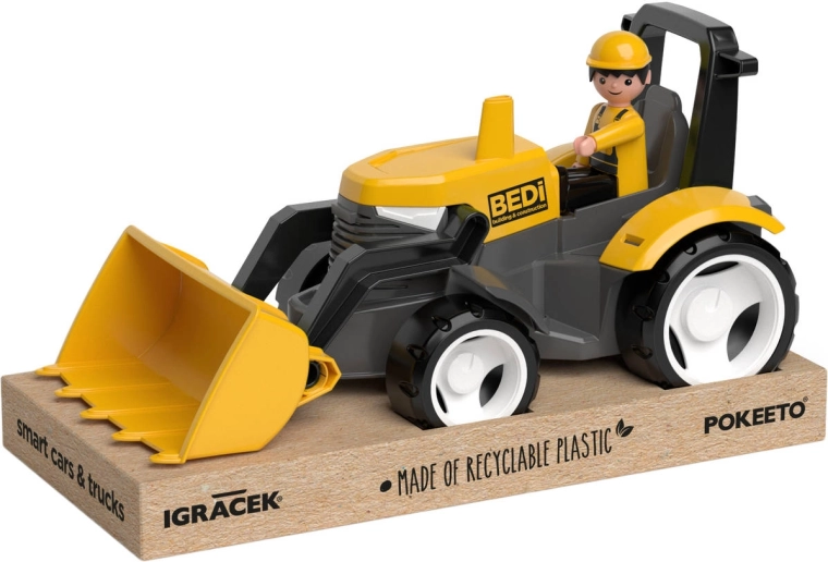 Efko Igráček MultiGO tractor galben cu lamă și figurină