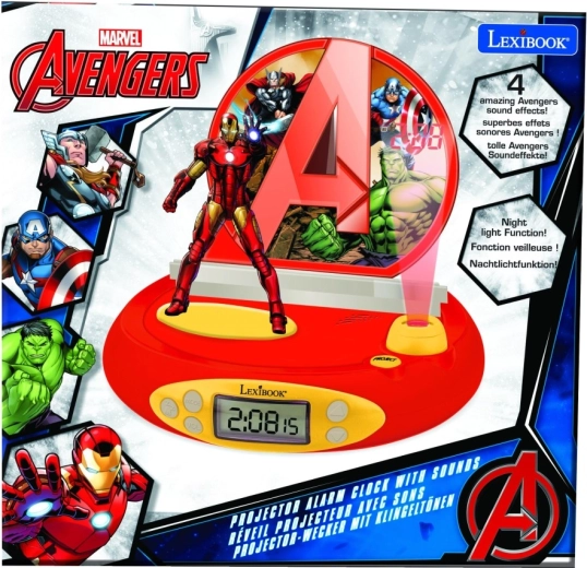 Ceas deșteptător 3D cu proiector Avengers Iron Man