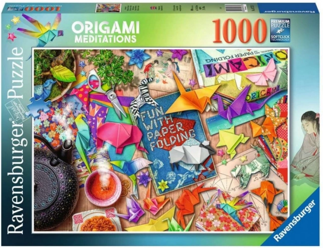Puzzle Ravensburger Meditație cu Origami 1000 de piese