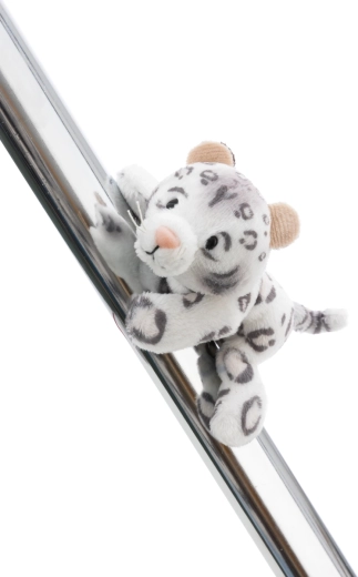 Pisică de pluș magnetică leopard de zăpadă NICI GREEN Eleni Snowbell 12 cm