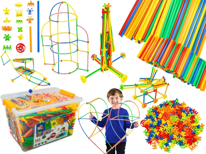 Bețe de construcție 3D în valiză – set cca 1200 piese (versiune nouă)