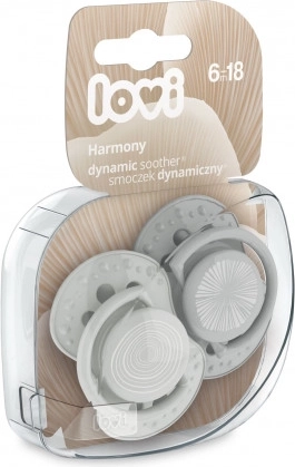 LOVI Suzeta dinamică din silicon HARMONY 6-18 luni 2 buc băieți
