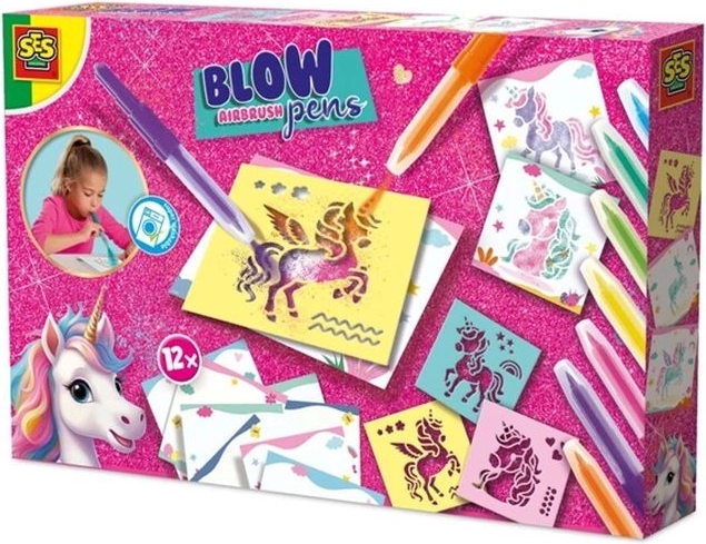 SES Unicorn – set de markere suflabile airbrush
