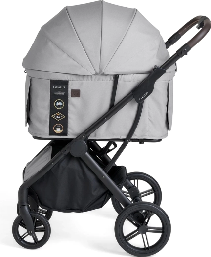 Cărucior pentru câini și pisici FIKAGO Agile2 soft grey