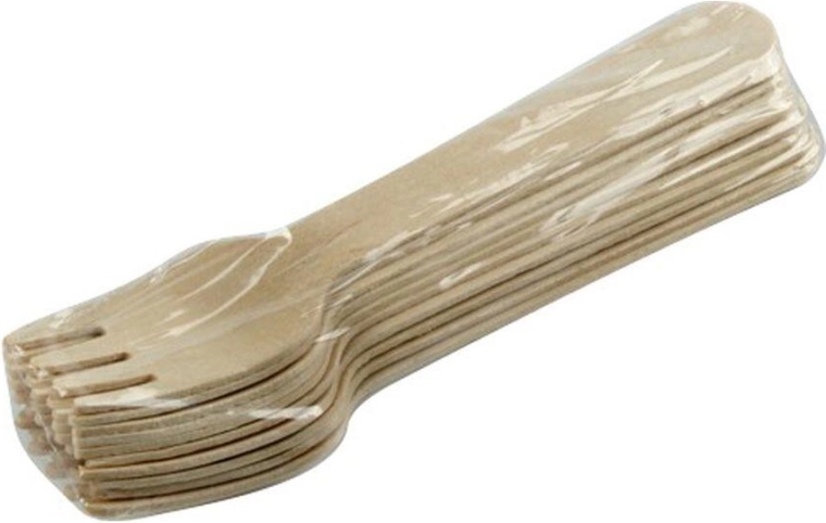 Furculițe de unică folosință din lemn 160 mm (10 buc.)