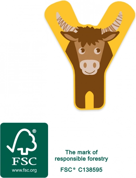 Small Foot literă din lemn Y