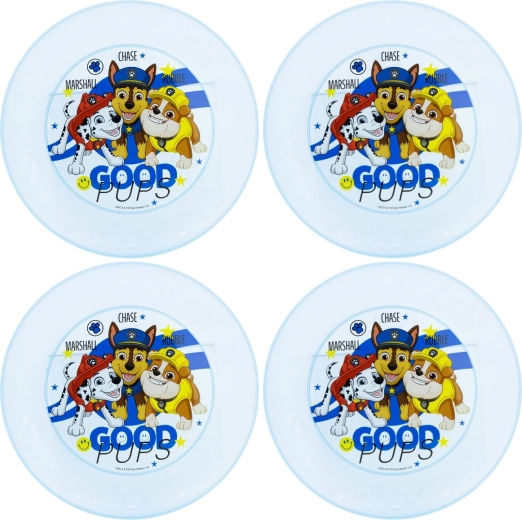 Set Stor de farfurii pentru copii Patrula Cățelușilor albastru (4 buc.)