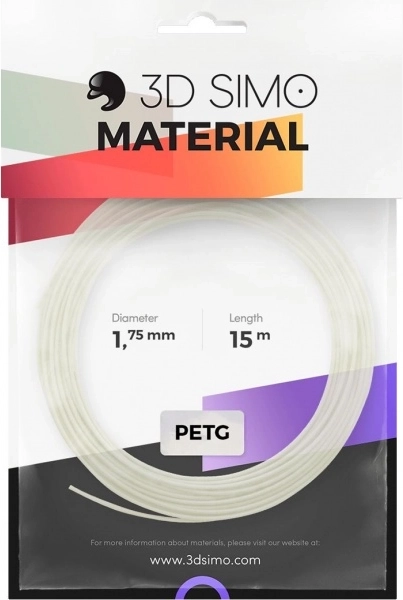 Filament PETG Pro pentru pixuri 3D și imprimare 3D, alb, 1,75 mm (15 m)