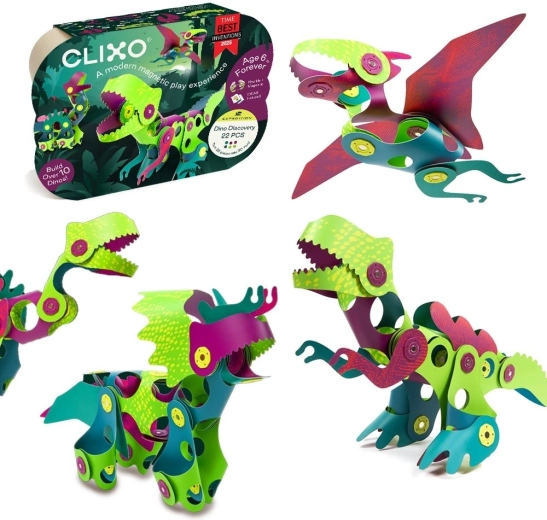 Clixo Dinozauri – set cu 22 de piese magnetice