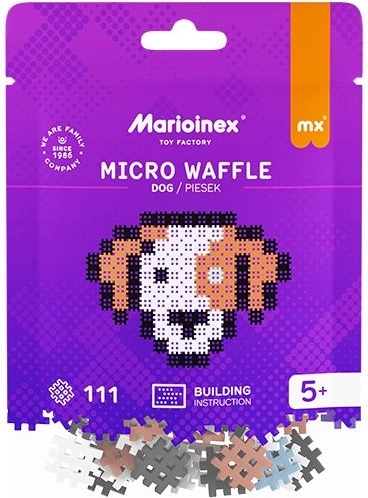 Marioinex Micro Waffle cuburi – câine (111 buc.)