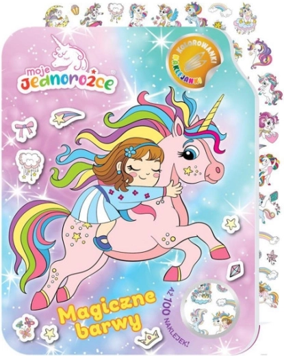 Unicornii mei: carte de colorat cu autocolante 2 – Culori magice