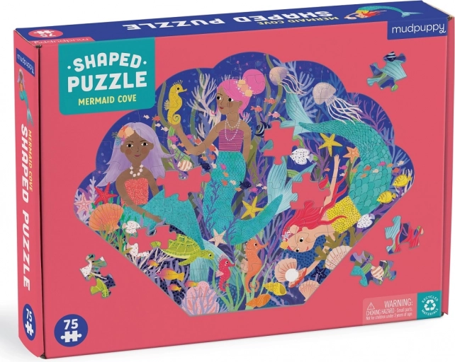 Puzzle în formă de scoică Golf Zânele Marine 75 piese
