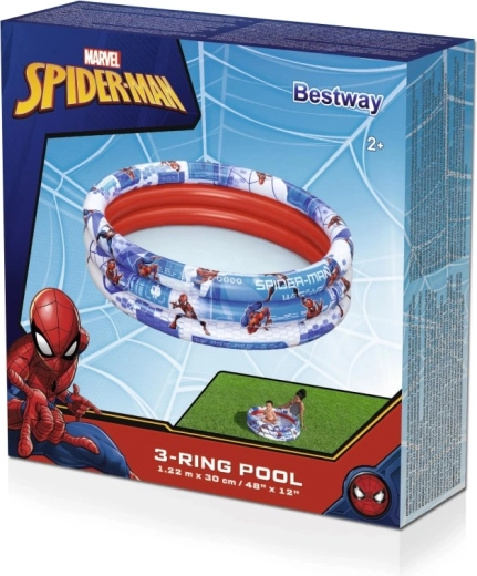 Piscină gonflabilă cu trei inele MARVEL SPIDER-MAN 122 × 30 cm