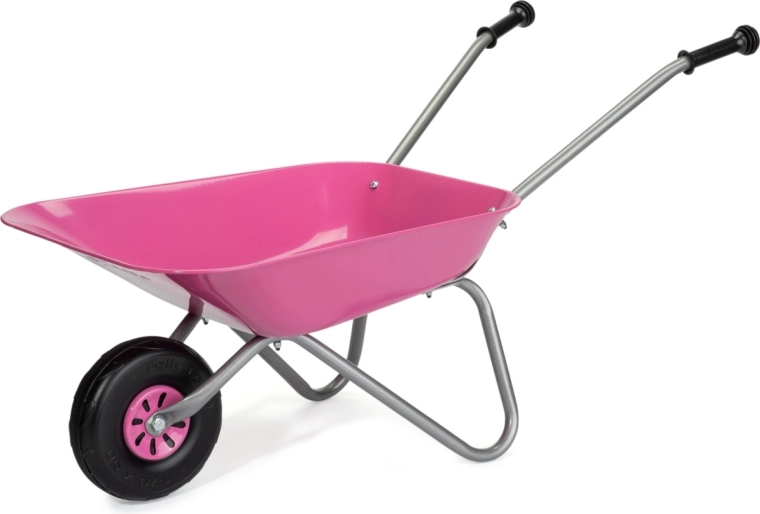 Roabă metalică pentru copii Rolly Toys, roz
