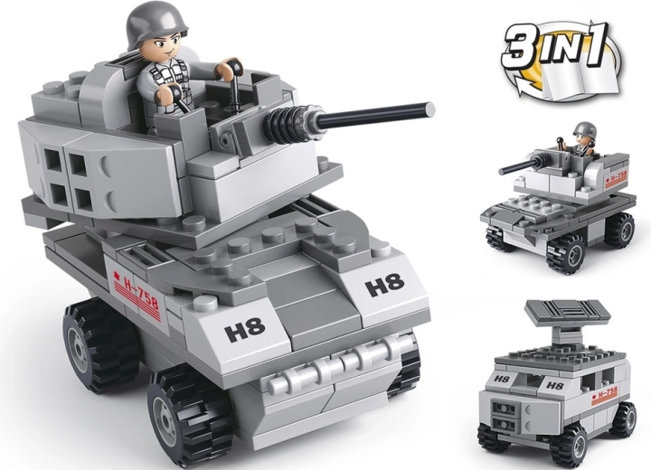 Sluban Army 9into1 M38-B0537B Vehicul blindat 3în1