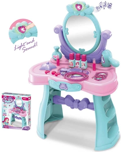 Măsuță de toaletă cu lumină și muzică pentru copii