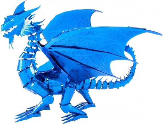 Puzzle 3D Metal Earth Dragon Albastru