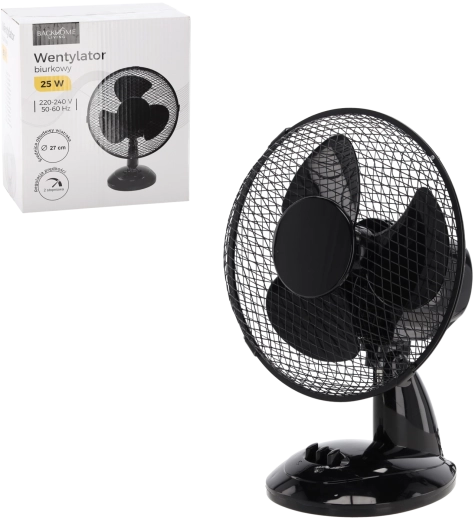 Ventilator de birou negru 25 W