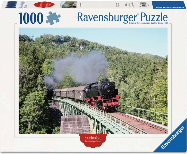 Puzzle Ravensburger cale ferată istorică Sauschwänzlebahn 1000 de piese