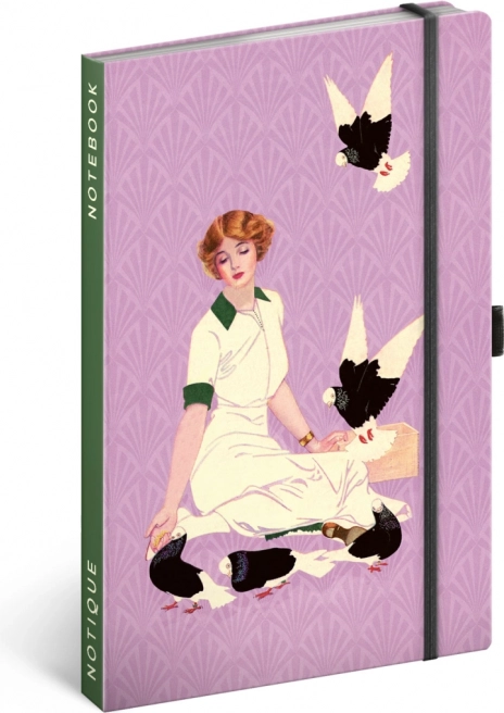 Caiet NOTIQUE Păsări de Kateřina Winterová, dictat 13 × 21 cm