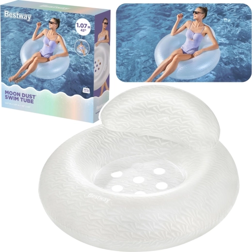 Colac gonflabil de înot Bestway Moon Dust Swim Tube cu șezut