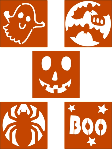 Set de șabloane de Halloween - 5 bucăți