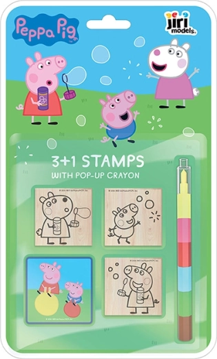 Ștampile 3+1 cu creion cerat – Peppa Pig