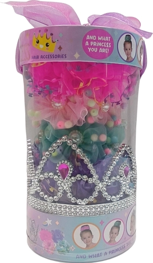 Set de elastice colorate pentru păr cu coroniță pentru copii