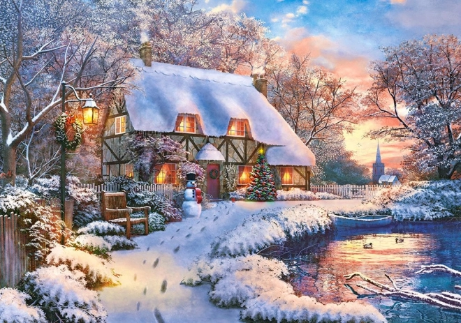 Puzzle 500 piese Winter Cottage