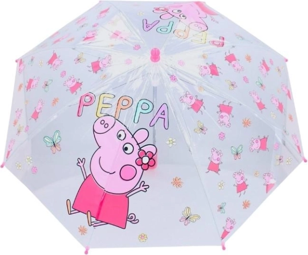 Umbrelă transparentă pentru copii Peppa Pig - 1 bucată