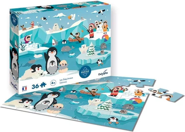 Puzzle cu imagini Sentosphere Eschimoși, 36 de piese