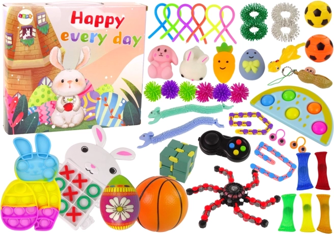 Set de Paște cu jucării fidget Pop It și squishy antistres – 42 piese