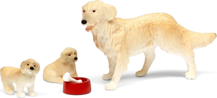 Figurine Lundby cu căței pentru casa de păpuși
