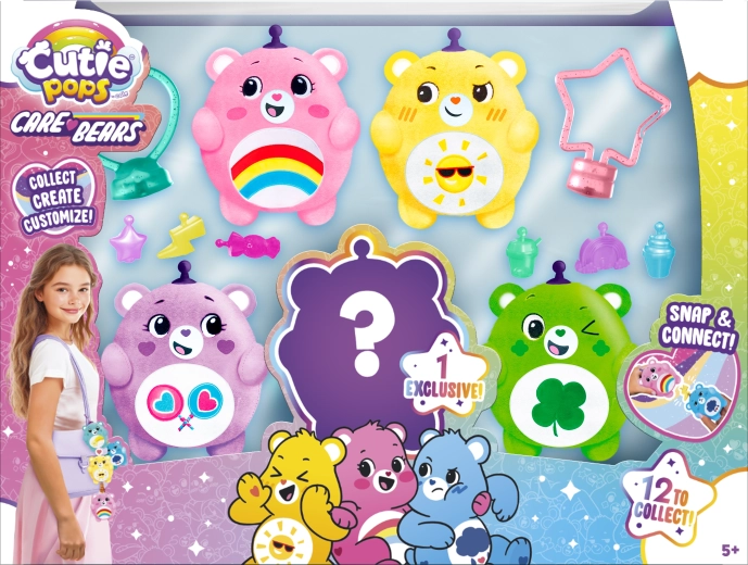 Cutie Pops – breloc pentru rucsac Care Bears set deluxe cu surpriză (5 buc.)