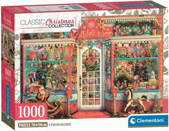 Puzzle compact Clementoni 1000 de piese Holiday Shop