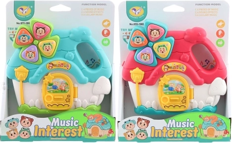 Căsuță muzicală pentru copii, cu baterii