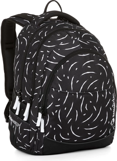 Rucsac pentru studenți Bagmaster Digital negru-alb