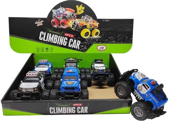 Mașină de poliție off-road 14 cm cu mecanism cu inerție