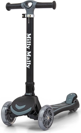 Trotinetă triplă pentru copii Milly Mally Boogie, neagră