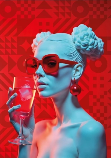 Puzzle ART PUZZLE WOWO Series: Cocktail Crimson 1000 piese